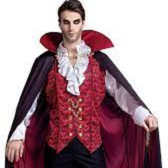 NWT SPOOKTACULAR CREATIONS RENAISSANCE MEDIEVAL DELUXE VAMPIRE COSTUME SMALL - Picture 3 of 15